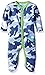 BON BEBE Baby Boys' Footed Coverall with Applique, Camo Blue, 0-3 Months