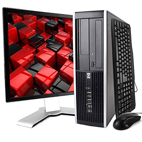 HP Elite Desktop Computer Tower PC, Intel Core i5, 8 GB RAM, 1 TB HDD, Keyboard Mouse, WiFi, 19in LCD Monitor, DVD-RW, Windows 10, (Renewed)