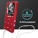 MYMAHDI MP3/MP4 Music Player,8GB(Expandable Up to 128GB) Portable Audio Player with Photo Viewer, Voice Recorder, FM Radio, A-B Playback, E-Book,Build-in Speaker with Headphone,Red