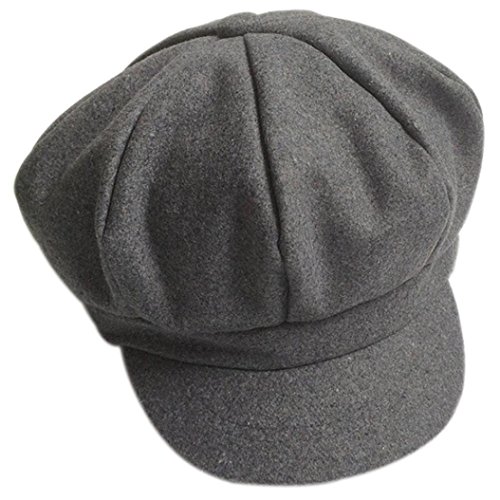 Gotd Baby Boys Girls Toddler Infant Dome Beret Cap Octagonal Hat (Gray)
