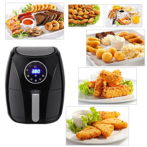 Click Here to See More Images Custpromo 1400 W Touch Screen Timer & Temperature Control Electric Air Fryer
