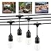Openuye 24Ft LED String Light Linkable Outdoor Decorative S14 Strand Lights with 12 Hanging Sockets for Wedding Patio Garden Porch Party Backyard Deck Yard