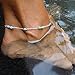 Lisli Women Fashion Sexy Simple Bead Silver Plated Anklet Ankle Bracelet Foot Chain