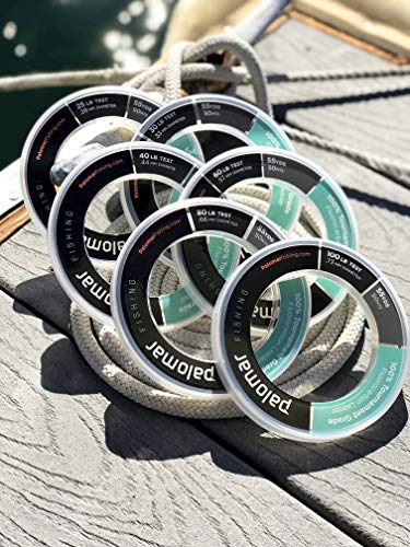 100% FLUOROCARBON LEADER 100lb | TOURNAMENT Fishing Line | 55 YARD SPOOL | Lowest Stretch Index & .73mm Diam is THINNEST in Floro Market | Abrasion Resistent | Invisible w/ TOP Tensile/Knot Strength