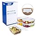 Bayco Large Glass Meal Prep Containers, 5 Pack, 36oz | 4.5cups, Food Storage With Lids, Airtight Bento Boxes, BPA Free & Leak Proof