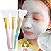Gracefulvara 1 Pcs Face Mask Brush, Silicone Makeup Cosmetic Brush Random Color