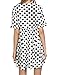 Romwe Women's Comfy Swing Tunic Short Sleeve Smock Polka Dot Loose Dress Black&White L