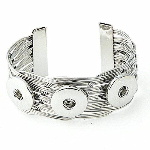 Simple Ever Snap Bracelet Fit for 18mm DIY Snap Ginger Noosa Charms Pack of 2