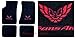 Avery's Floor Mats Part Compatible with Pontiac Firebird Trans AM 4 Piece Custom Fit Black Carpet Floor Mat Set with GM Licensed Firebird/Trans AM Logo on Front Mats - Fits 1982-2002