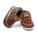 Delebao Infant Toddler Baby Lace Up Soft Sole High-top Suede Warm Sneakers Snow Boots Brown 12-18 Months