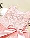 Molil Child Kid Girl Tutu Skirt Big Bow Princess Party Wedding Lace Dress Flower Pink 0-6M