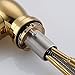 KES Brass Bar Sink Faucet with Pull Down Sprayer Head Modern Single Tall Large Commercial Pullout Kitchen Faucet Sprayer Pulldown High Arc Gooseneck Polished Gold Finish, L6933-4