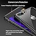iPhone 7 Plus / 8 Plus Case，Cafele Clear Hybrid Case with Thin Tempered Glass Back Cover and Soft Silicone Rubber Bumper Frame for Apple iPhone 8 Plus / iPhone 7 Plus - Black Frame [Shock Absorption]