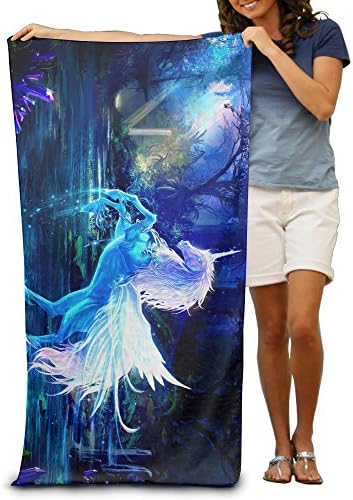 Adult Crystal Cartoon Unicorn Absorbent Quick Dry Pool Bath Travel Beach Towel Blank Blanket Extra Large Long 80cm130cm 31.5in51.2in