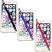 Honsky Cell Phone Stylus, Tablet Stylus for Touch Screens: Universal Slim Long Metal Pencil-Like Stylist Pens, Tablet Pen, Touchscreen Stylus Pen Purple, Red, Black - Cylinder, 3 Packs