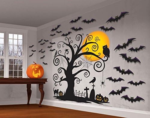 Halloween Spooky Cemetery Giant Wall Decorations - 32 pieces