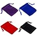 Pack of Black/Red/Blue/Pink/Grey/Brown/Fuchsia/Purple Color Velvet Pouches with Drawstrings for Jewelry Gift Packaging, 5x7cm