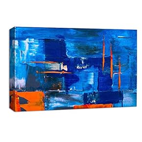 Canvas Wall Art Abstract Colorful Painting Artwork for Home Prints Framed - 12x18 inches