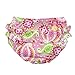 i play. by green sprouts baby girls Ruffle Snap Reusable Absorbent Swimsuit Swim Diaper, Light Pink Paisley Elephant, 24 Month US