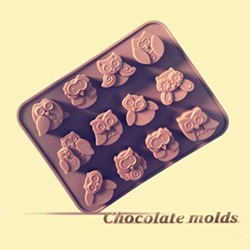 1PCS Owl Shape fondant Chocolate Candy Jelly Cake Silicone Mold Baking Mold Sugar craft Cake Decoration