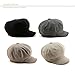 Comhats Women's Merino Wool Visor Beret Newsboy Cabbie Cap Winter Hats with Lining Spring Beige
