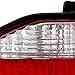 AKKON - For Honda Accord 4 Door Sedan Red Clear Rear Tail Lights Brake Driver/Passenger Lamps