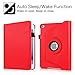 Fintie Rotating Case for iPad Mini 4-360 Degree Rotating Stand Case with Smart Cover Auto Sleep/Wake Feature for iPad Mini 4 (2015 Release), Red