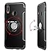 Orzero TPU + PC Hybrid Dual Layer Case Compatible for Huawei P20 Lite Full Body Heavy Duty Protection 360 Rotating Metal Ring (Adsorbed Iron Plate) (Huawei P20 Lite Not Included)-Black