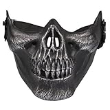 Outdoor Skull Skeleton Paintball Airsoft Mask Half Face Protect