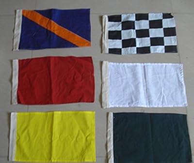 100% Cotton - Nascar Race Flag Set - Set of 8 Racing Flags Race - 14" X 18" - Sports Flag - Car - Race