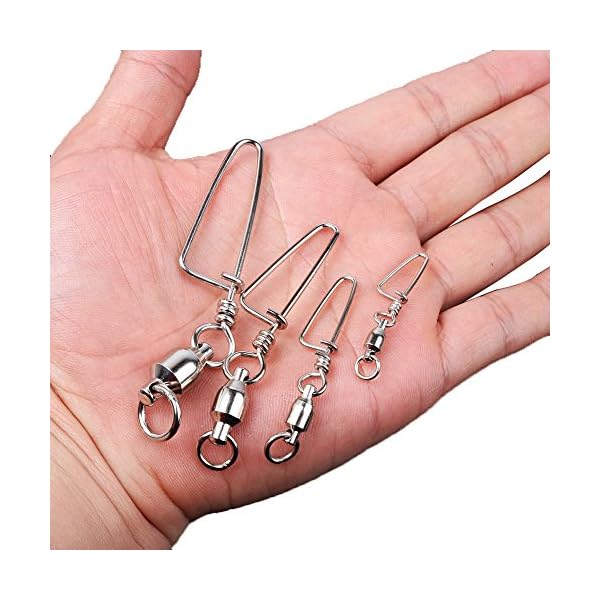 Sougayilang-Fishing-Ball-Bearing-Swivel-Snap-Saltwater-Fishing-Swivels-with-Coastlock-Snap-Connector-Fishing-Tackle