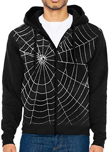 FaceTi Spider Web Zip Up Hoodie Long Sleeve Pullovers Hooded Active Sweatshirts Hoodies