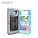 TORU CX PRO Galaxy S6 Edge Wallet Case Dark Blue with Hidden Credit Card Holder ID Slot Hard Cover & Mirror for Samsung Galaxy S6 Edge - Metal Slate