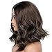 K'ryssma 150% Short Bob Wavy Lace Front Wigs Heat Resistant Glueless Ombre Brown Synthetic Wig with Dark Roots for Women Daily Wear