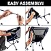 TrekUltra Portable Compact Lightweight Camp Chair with Bag - Ultralight Folding Camp Chairs - Great Beach Hiking Backpacking and Sporting Events Chair with Adjustable All Terrain Feet
