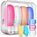 10 Pack Travel Bottles, 3 oz Leak Proof Travel Accessories, Refillable Silicone Travel Size Toiletries Containers Tubes for Liquids