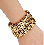 Idealway Bohemian Antalya Gypsy Coachella Turkish Sinaya Statement Bracelets (gold)