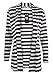 Myobe Women's Elbow Patch Shawl Collar Thick Striped Open Front Cardigan Sweaters Coat Outwear Dark Grey