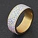 Tuji Jewelry VQYSKO Gorgeous Stainless Steel Eternity Engagement Ring White Round Cubic Zirconia Wedding Band,3/4/5/8/12mm