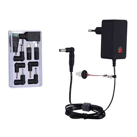 DEYF 18W AC DC Universal Ladegerät Adapter 1,5a 3V 4,5V 5V 6V 7,5V 9V 12V Multi-Netzteil mit 10 Austauschbare Spitzen für Tab