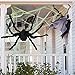 ZDATT 3-Pack Halloween Spider Decorations 55 inch Giant Spider Halloween Spiders Large Outdoor Spider Decoration Yard Spider Halloween Decor Scary Halloween Decoration Fake Large Hairy Spider Props