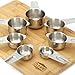 2lb Depot Measuring Cups for Baking or Cooking - 7 Piece Set with Engraved Measurement in US Metrics - Premium 18/8 Stainless Steel Metal - Stackable and Nesting Design for Dry and Liquid Ingredients