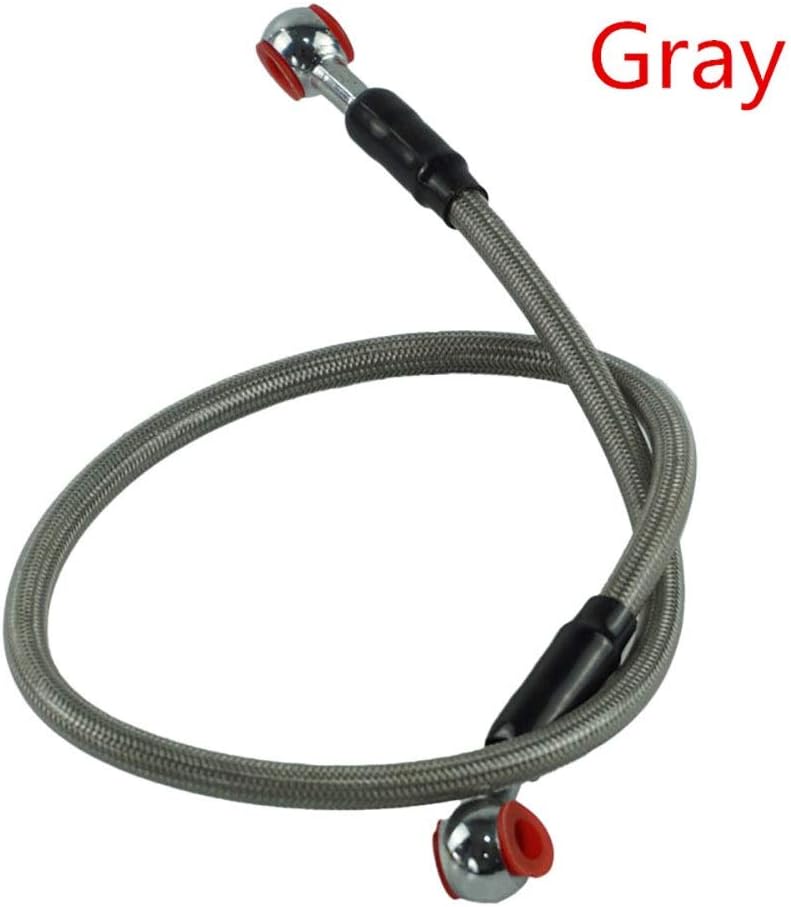 Motorcycle Brake Braided Steel Hydraulic Brake Clutch Oil Hose Line Pipe Tube 60cm To 120cm Fit ATV Dirt Pit Bike Racing Motorcycle Accessories Motorcycle brake (Color : Gray-1.2)