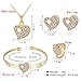 iLH Deals 4 Pcs Jewelry Sets Women Personality Rhinestone Necklace Bracelet Ring Earrings Jewelry Set Romantic Gift by ZYooh (D)