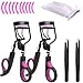Eyelash Curler X 2 With advanced Silicone Pressure Pad X 10 and Tweezer X 2 and flannel bag & Fits All Eye Shapes Get the Perfect Curl (Black)