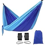 SONGMICS Portable Camping Hammock Lightweight Nylon Fabric Hiking Hammock for Backpacking with Hammock Straps and Carabiners UGDC35L