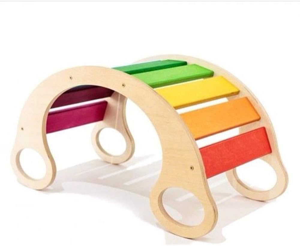 Wooden Balance Board Pikler Triangle Rocker Seesaw Indoor Climbing Toys Seats for Baby