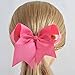 6 Inch Big Cheer Bows Grosgrain Ribbon Ponytail Holder With Elastic Hair Tie For Girls (Pack Of 12)