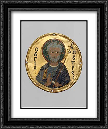 Byzantine Culture - 28x34 Black Ornate Framed and Double Matted Art by Museum Prints Titled: Medalli