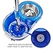 MASTERTOP Mop Bucket with Wringer Set - Floor Mop, Spin Mop with 2 Wheel Easy Move, Stainless Steel Longe Mop Handle, 5 Microfiber Replacement Head Refills, 1 Floor Brush Mop Head